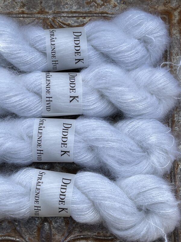 Kid Silk Lace med Glitter / Strålende Hvid - Billede 2
