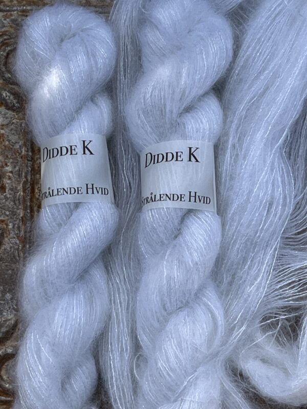 Kid Silk Lace med Glitter / Strålende Hvid