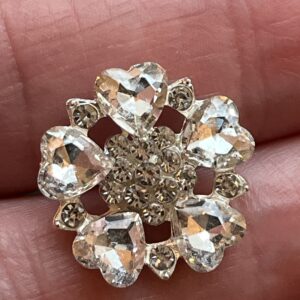 Crystal heart flower