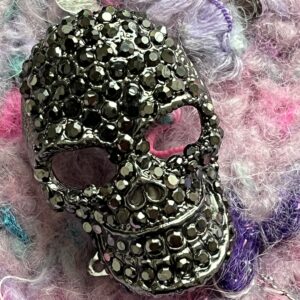 Glitter Skull - black
