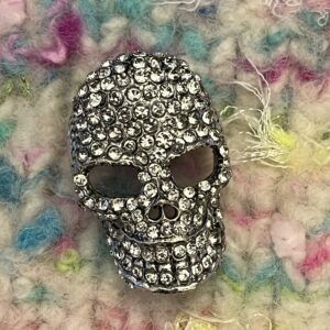 Glitter Skull - white
