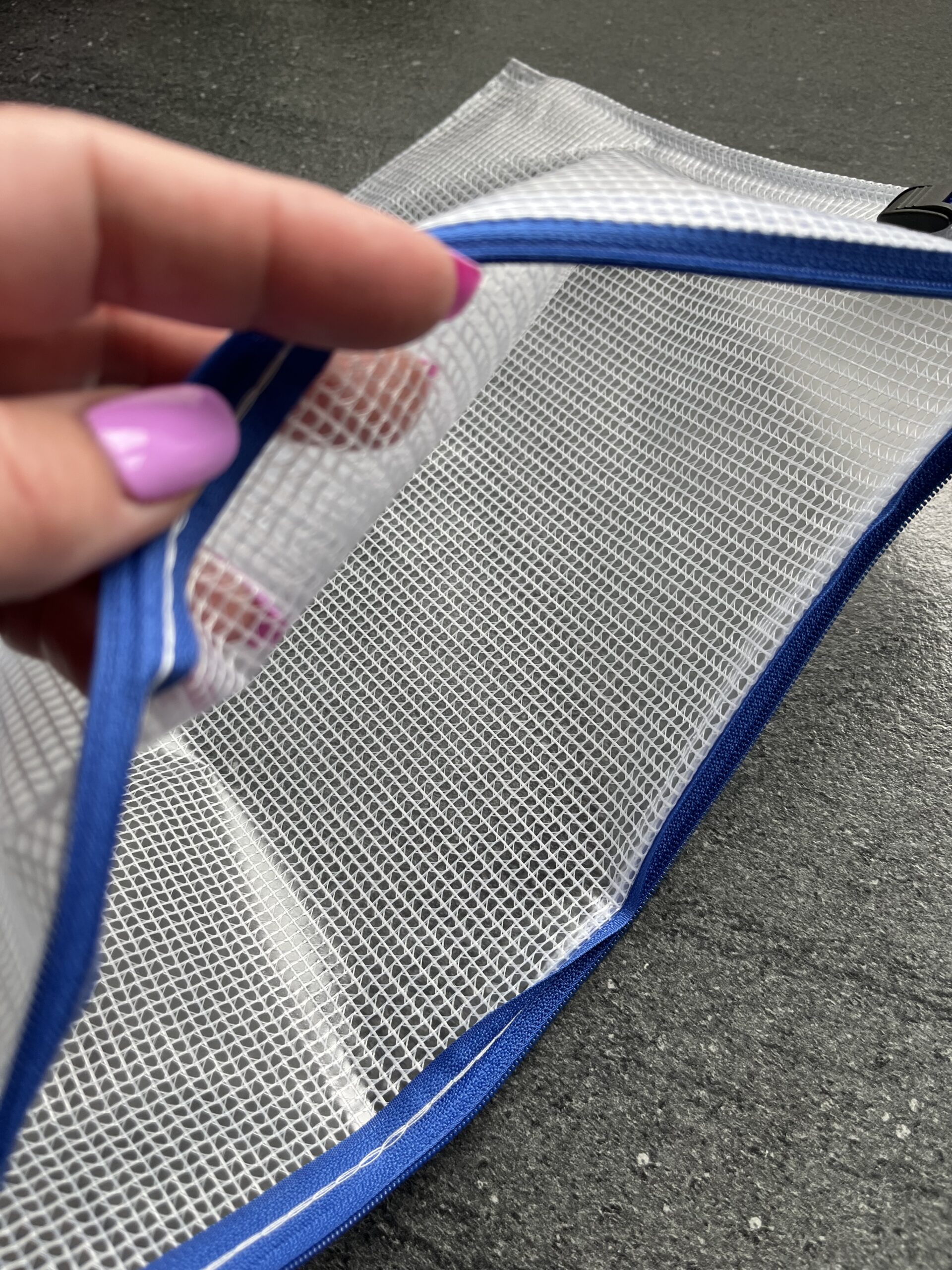 Zip Bag / A4 – Klar/blå