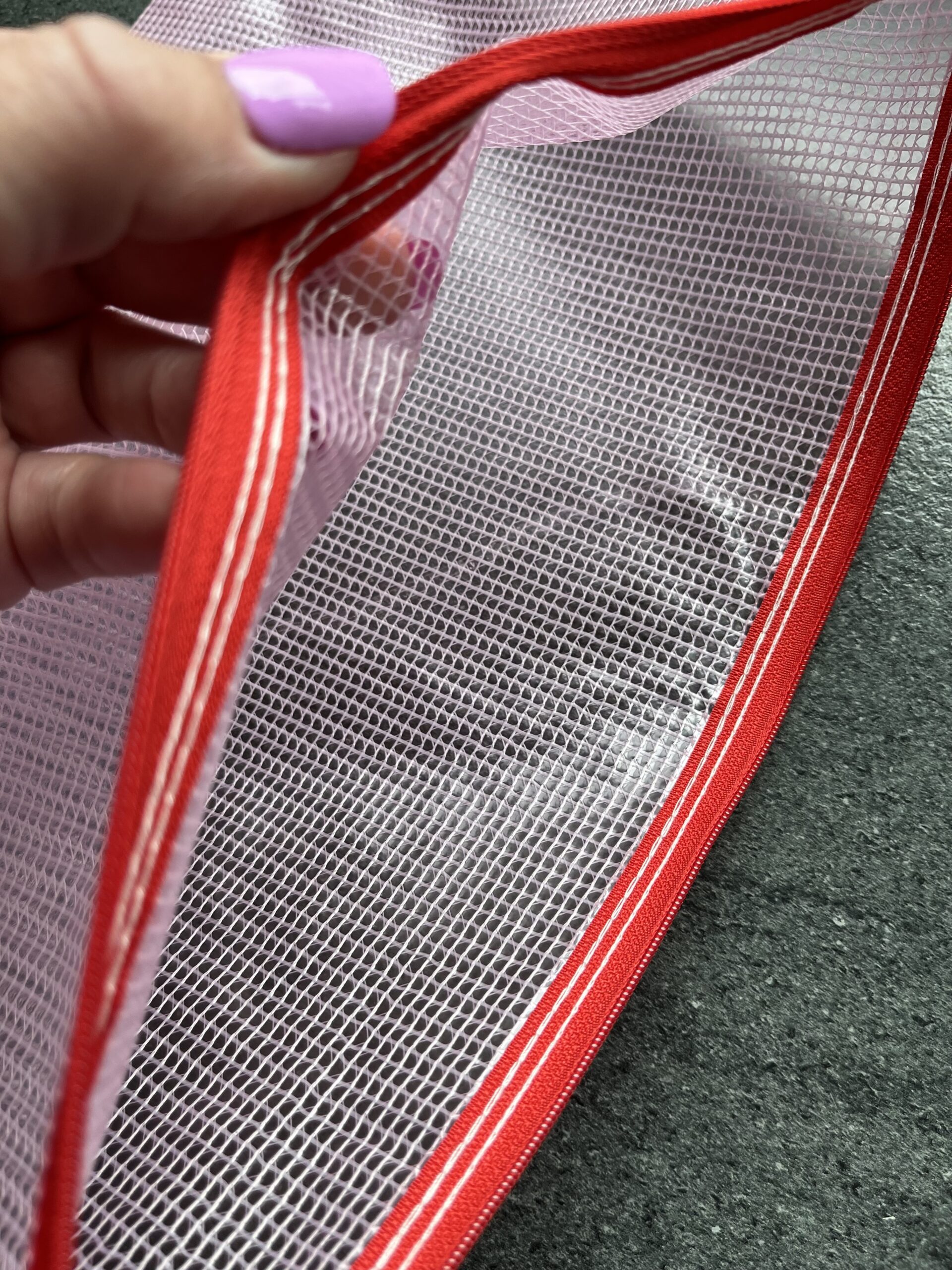 Zip Bag / A4 – Rosa/Rød