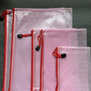 Zip Bag - 5/sæt Rød/rosa