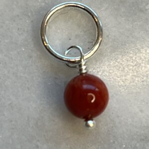 Rød Jasper/Sølv